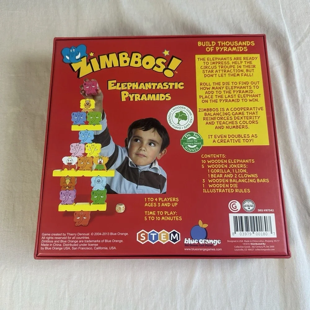 Zimbbos! Elephantastic Pyramids Game COMPLETE wooden pieces STEM Montessori‎